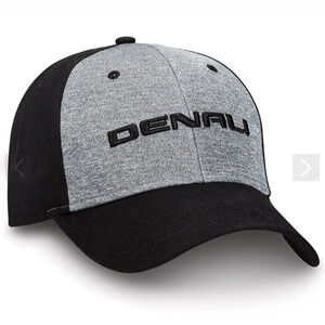GMC Denali Marled Gray Black Baseball Cap Hat Adjustable Mens Truck SUV Cotton